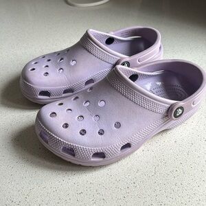 Lavender girls Crocs